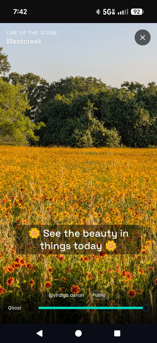 Inspiration example shown in AR through a phone